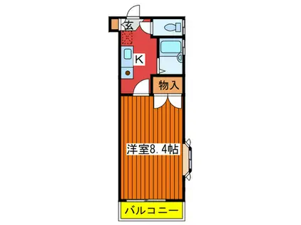 天貝第2コーポ(1K/1階)の間取り写真