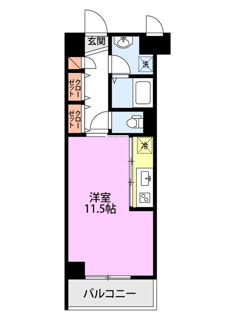 エトリアM.I(ワンルーム/5階)の間取り写真