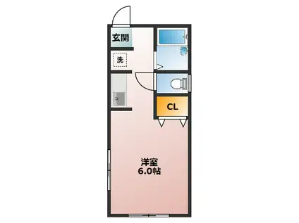 マ・メゾンミュー(ワンルーム/1階)の間取り写真