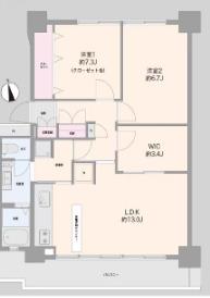 高島平第三2号棟 2(2LDK/7階)の間取り写真