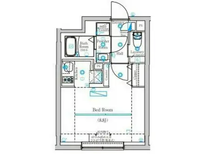 MIND KAMATA(ワンルーム/2階)の間取り写真