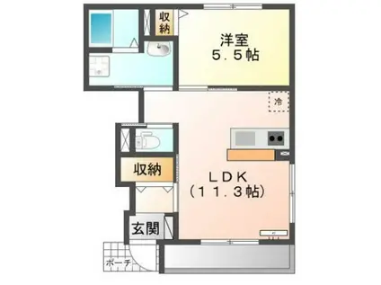 ＪＲ東海道本線 藤沢駅 バス乗車時間：24分 最寄りバス停で下車 徒歩2分 2階建 築11年(1LDK/1階)の間取り写真
