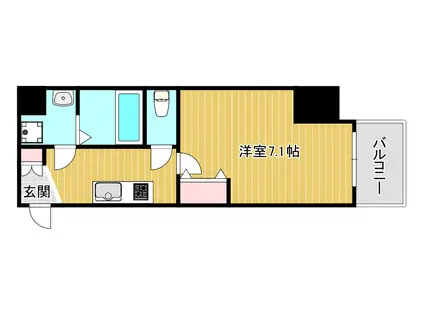 レジュールアッシュ難波LUXE(1K/15階)の間取り写真