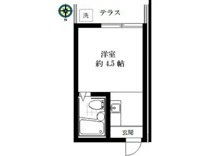 メゾン・ド・荻窪(ワンルーム/1階)の間取り写真