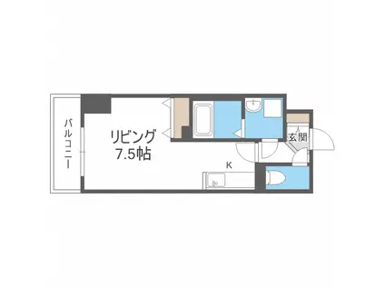 アルファスクエア北15条(1K/15階)の間取り写真