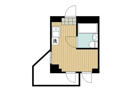 東村山ペガサスビル(ワンルーム/1階)の間取り写真