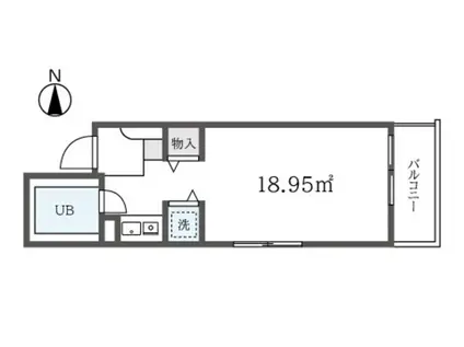 REDEAL六郷(ワンルーム/4階)の間取り写真