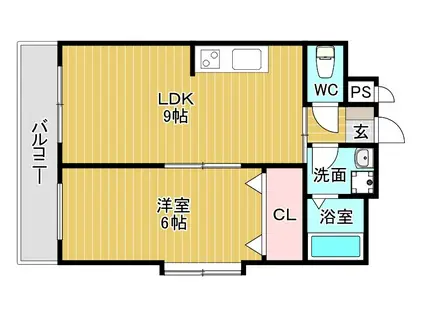チャペルコンサート(1LDK/10階)の間取り写真