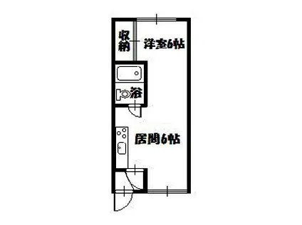 217ハイツ(1DK/2階)の間取り写真