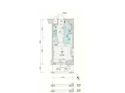 メインステージ押上III(1K/3階)の間取り写真