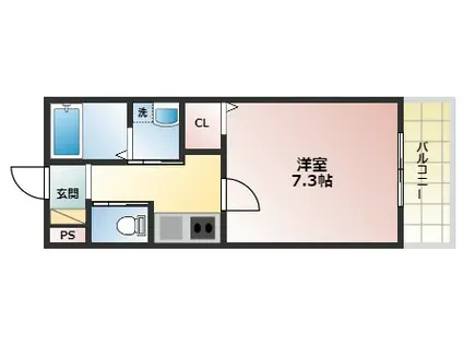 KE OLA HOU II(1K/3階)の間取り写真