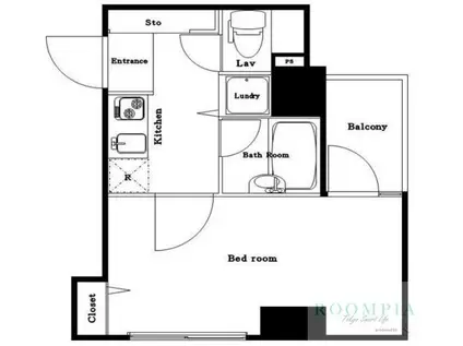 パレステュディオ五反田(1K/5階)の間取り写真