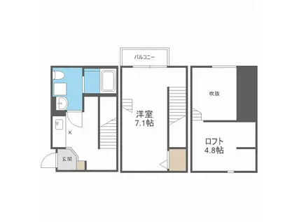 リベルテ新今里(1K/1階)の間取り写真