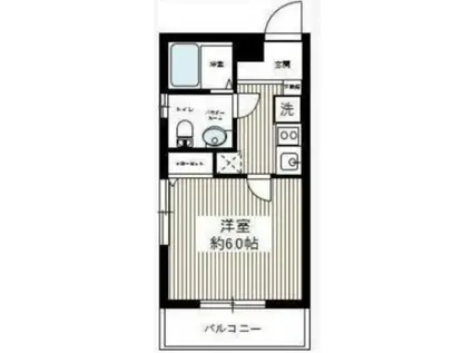 SIN‐CITY多摩川(1K/5階)の間取り写真