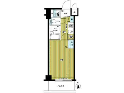 フェニックス落合公園(1K/3階)の間取り写真