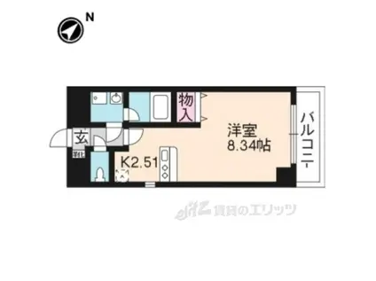 エンゼルプラザイースト1(ワンルーム/9階)の間取り写真