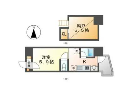 美SILENT MOTOYAMA(1SK/4階)の間取り写真