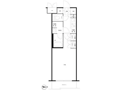 ルーブル三軒茶屋伍番館(1K/5階)の間取り写真