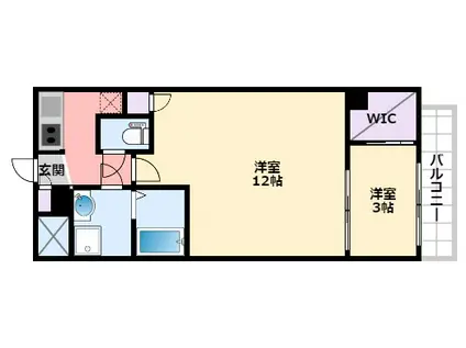 セレニテ甲子園(2K/4階)の間取り写真