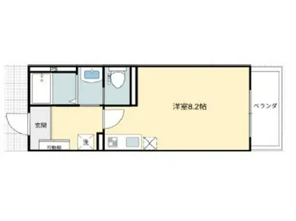 学南町マンション(ワンルーム/3階)の間取り写真