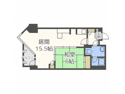 INOVE札幌資生館前(1LDK/8階)の間取り写真
