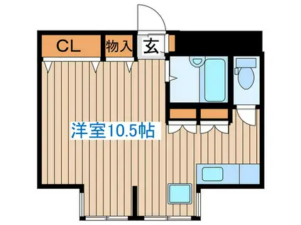 第5銅谷ビル(ワンルーム/7階)の間取り写真