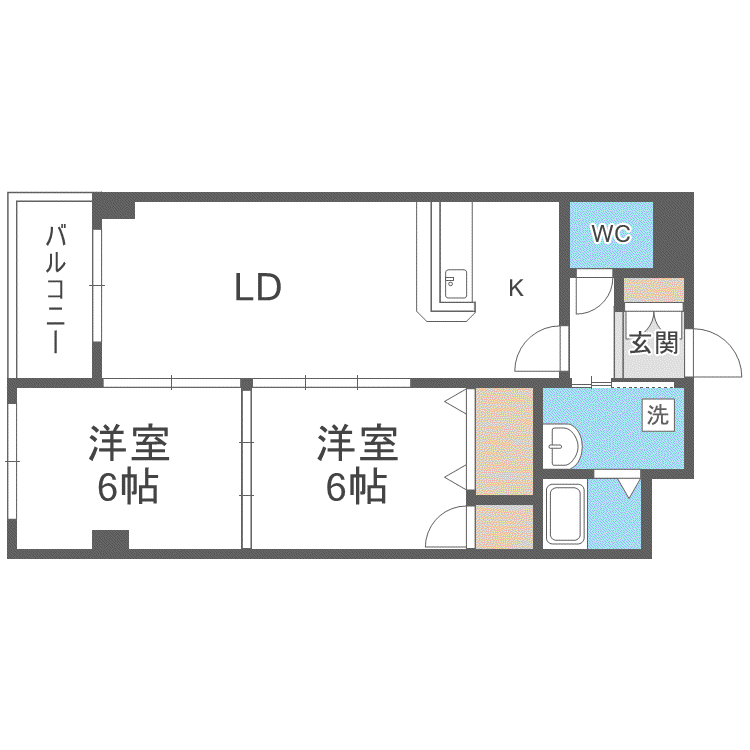 ロジュマン115(2LDK/2階)の間取り写真