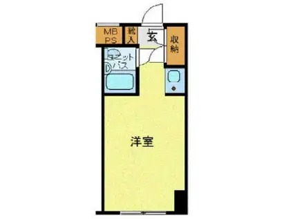 ハローレジデンス西葛西(ワンルーム/1階)の間取り写真