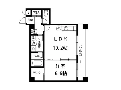 ラインハウス池上(1LDK/1階)の間取り写真