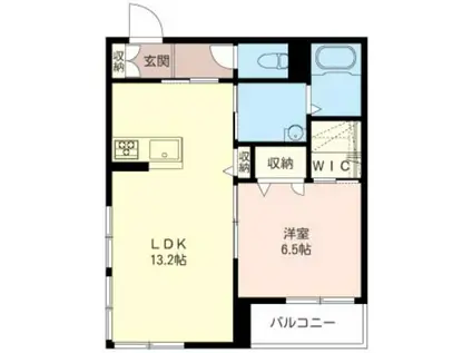 メゾン・ド・ルミエール(1LDK/2階)の間取り写真