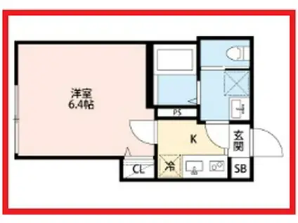 クラスティーネ志茂(1K/3階)の間取り写真