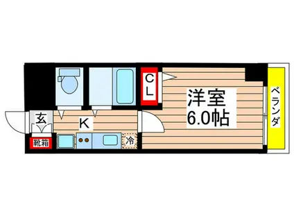 オネスティ船橋5番館(1K/10階)の間取り写真