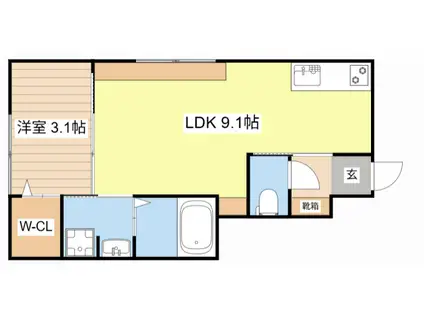 近江鉄道本線 ひこね芹川駅 徒歩26分 2階建 新築(1LDK/1階)の間取り写真
