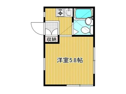 アメニティメイガク(ワンルーム/1階)の間取り写真