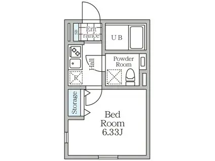 グランヴィル永福町(1K/1階)の間取り写真