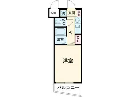 エステムコート神戸ハーバーランド前II(1K/3階)の間取り写真