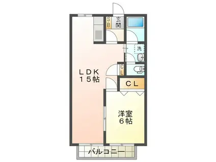 ロイヤルプライベートメゾン(1LDK/1階)の間取り写真
