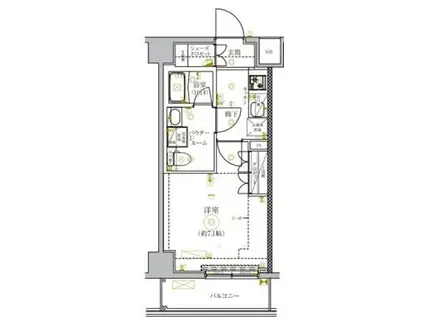 セジョリ墨田イーストII(1K/3階)の間取り写真