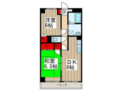 ル・マイーム参番館(2DK/3階)の間取り写真