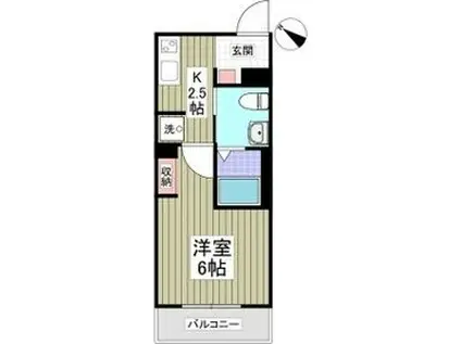 ラフィネ(1K/2階)の間取り写真