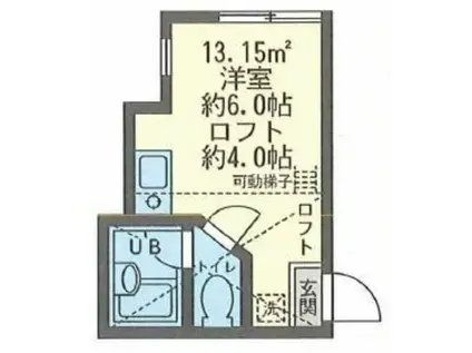 ユナイト鶴見ワン(ワンルーム/2階)の間取り写真