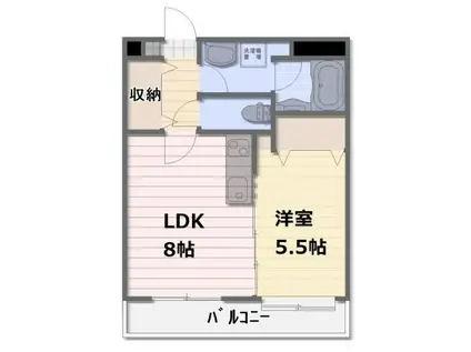 LE CIEL BLEU(1LDK/7階)の間取り写真