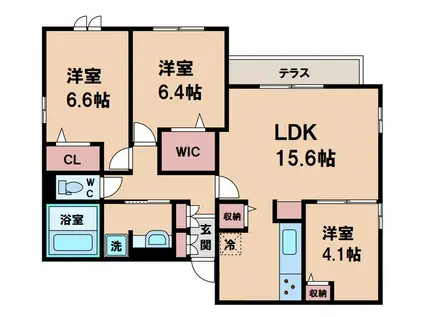 クラシスト清水丘イースト(3LDK/3階)の間取り写真