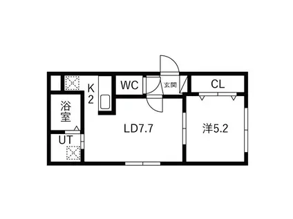 グランパーク麻生(1LDK/3階)の間取り写真