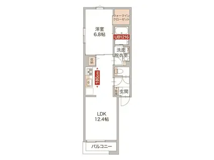 BURWOODバーウッド(1LDK/2階)の間取り写真