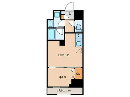 N-FLATS板橋(1LDK/4階)の間取り写真