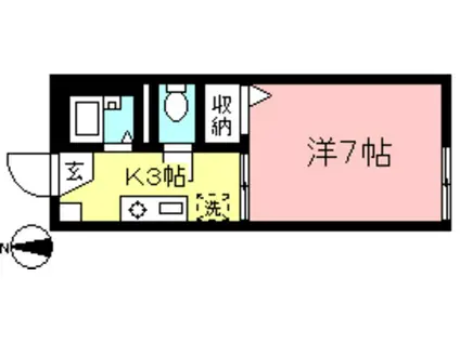 さくらハウス(1K/1階)の間取り写真