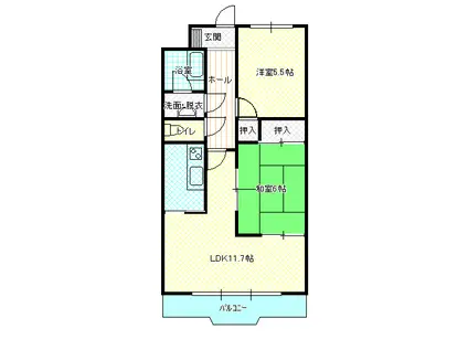 アモ末広(2LDK/5階)の間取り写真