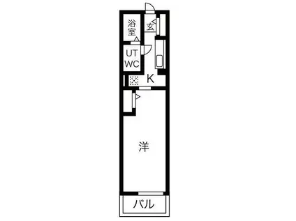 アンド.イー(1K/2階)の間取り写真