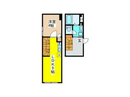 THE SENDAGI(1LDK/1階)の間取り写真